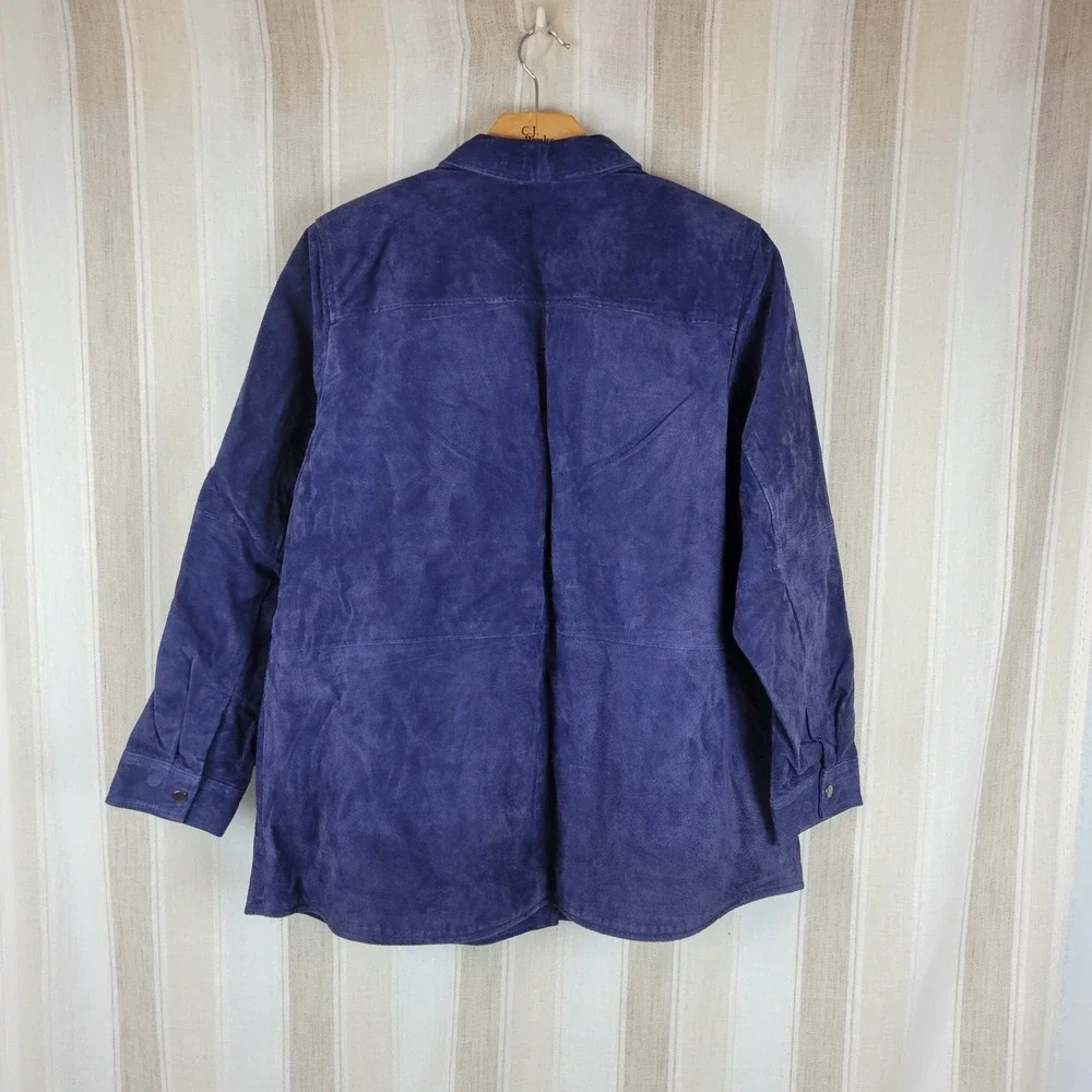 Vintage D&Co Suede Jacket Shacket Blue Purple Size Extra Large‎ - Picture 11 of 11